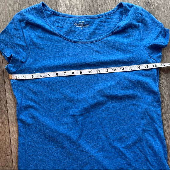 Vineyard Vines Women’s Slub Scoop Crew Neck Short Sleeve T-shirt Blue Size Small - Picture 5 of 8